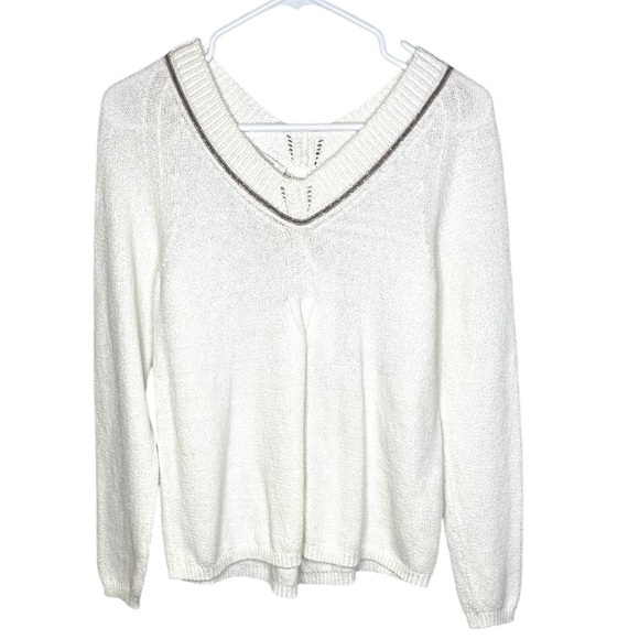 NWT TONET 100% Cotton V Neck Sweater